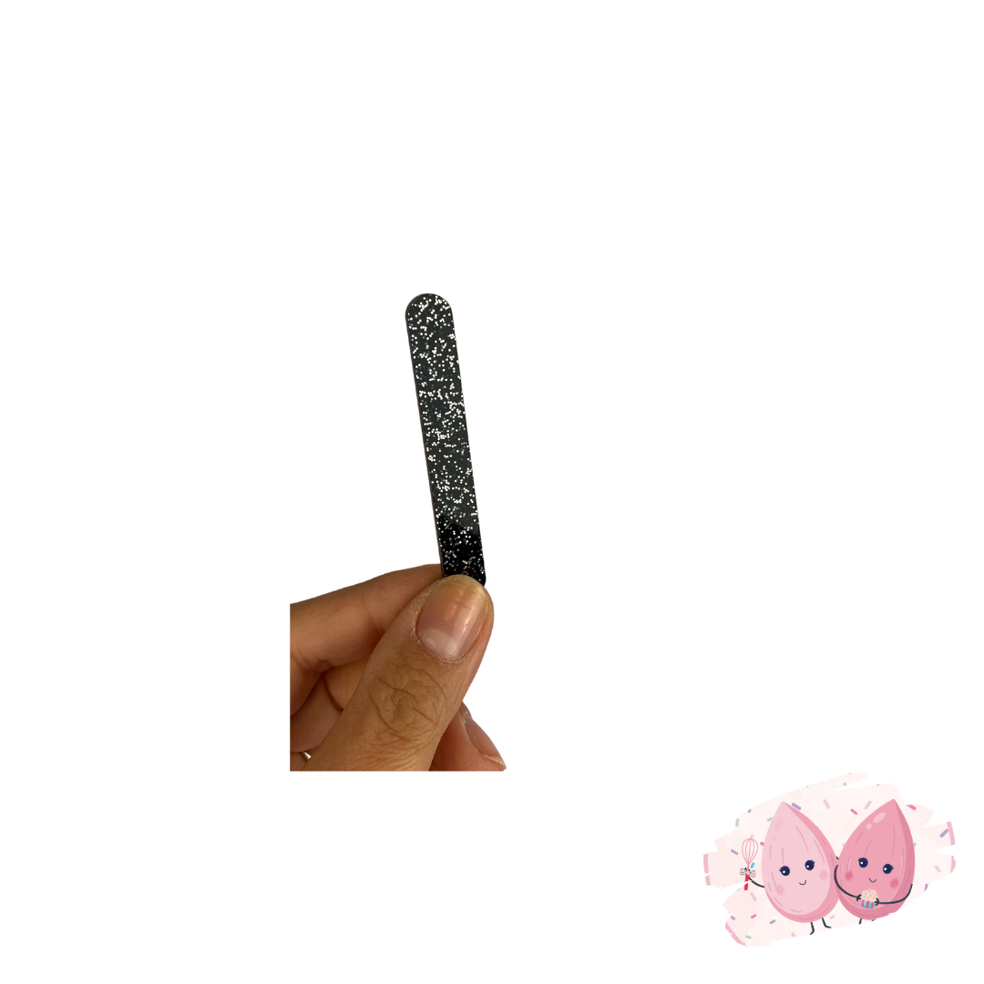BLACK GLITTER MINI CAKESICLE STICKS - PACK OF 10