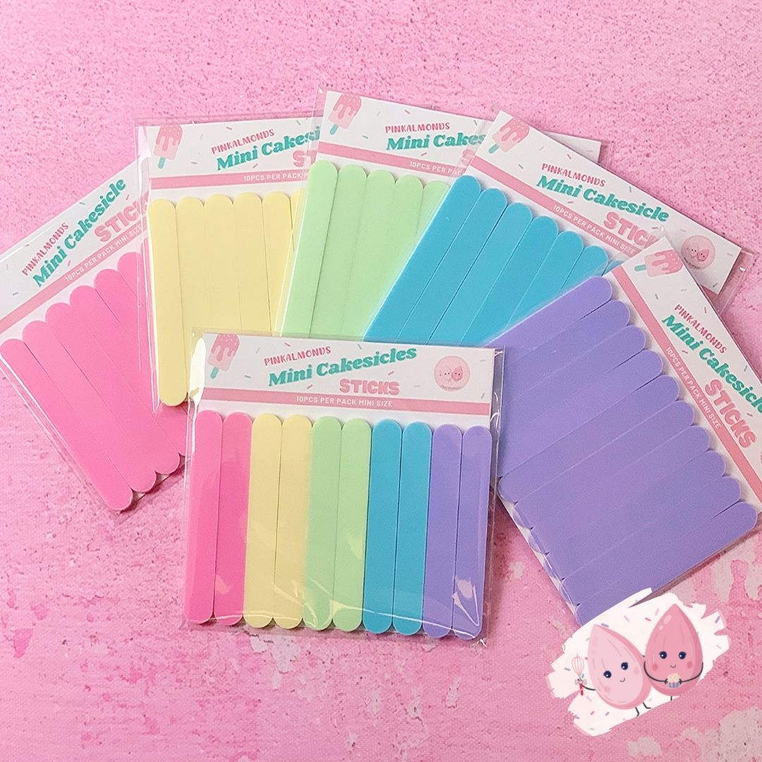 GREEN MINI CAKESICLE STICKS - PACK OF 10