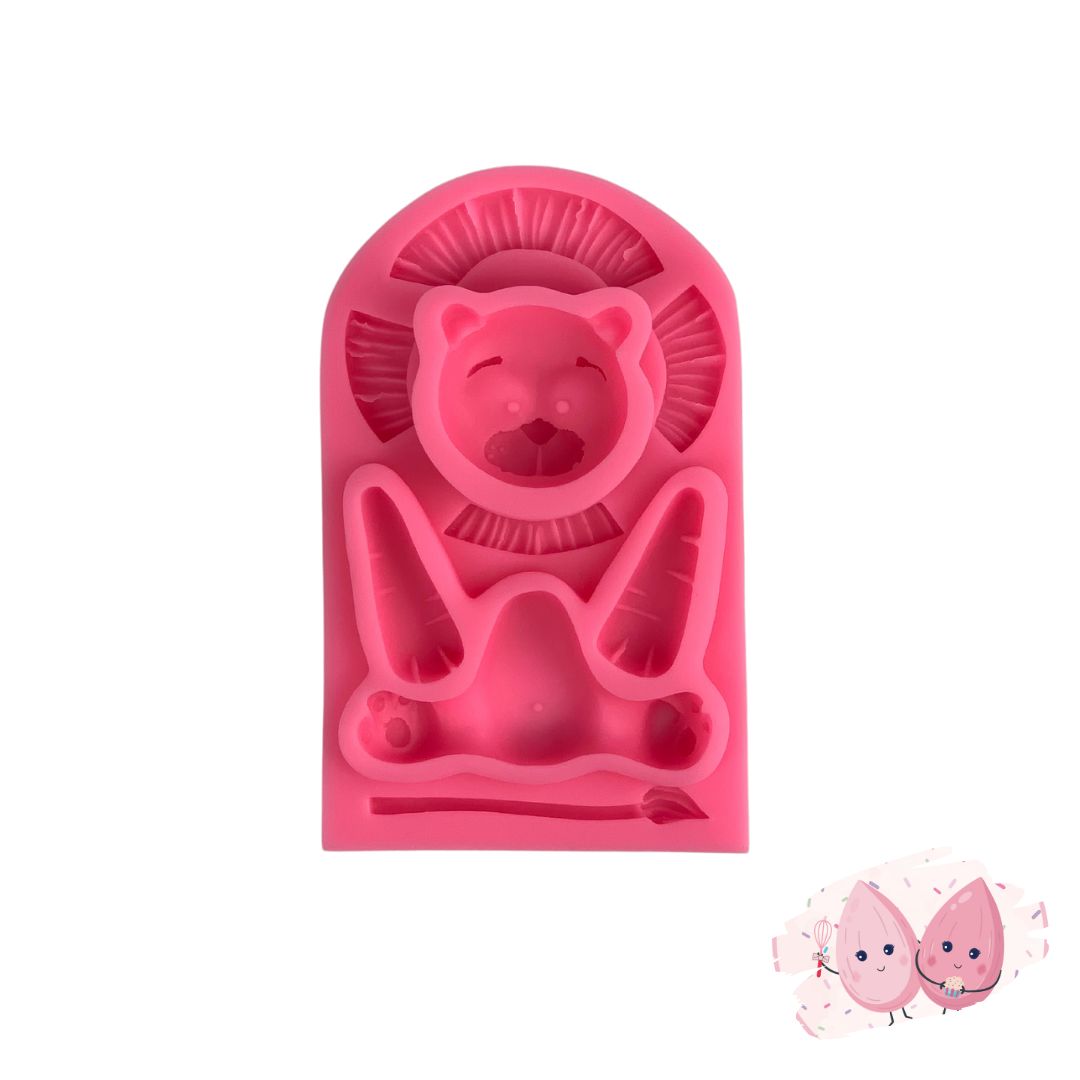3D LION SILICONE MOLD