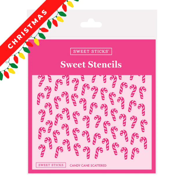 CANDY CANE SCATTERED STENCIL - SWEET STICKS
